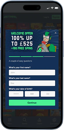 Personal details section of the Betmac registration form